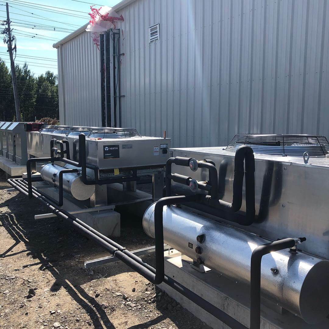 High Density Cooling equipment on roof of Hydro Ottawa