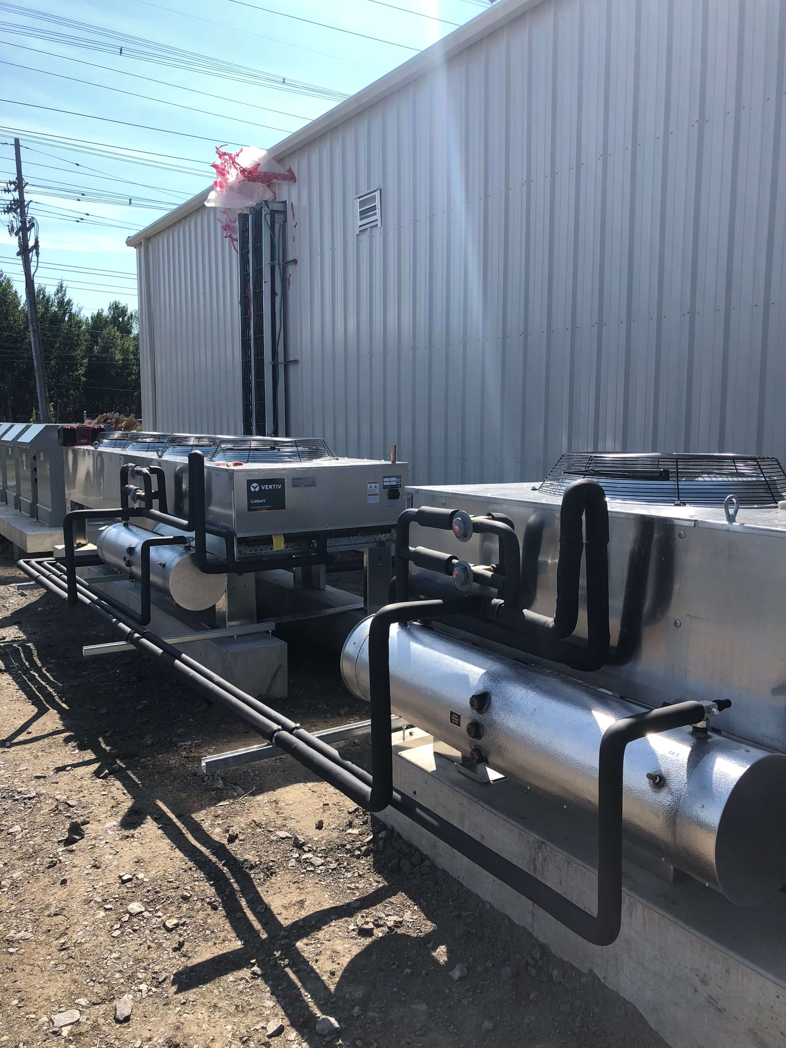 High Density Cooling equipment on roof of Hydro Ottawa