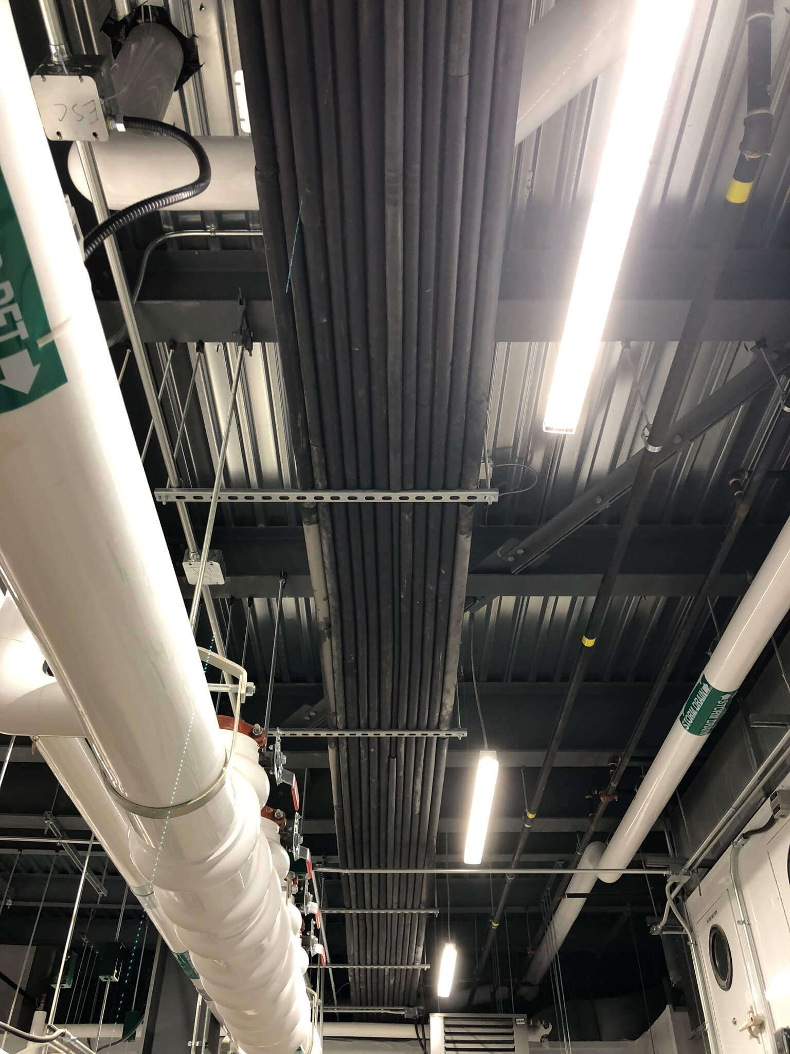 Cieling view of VRF installation
